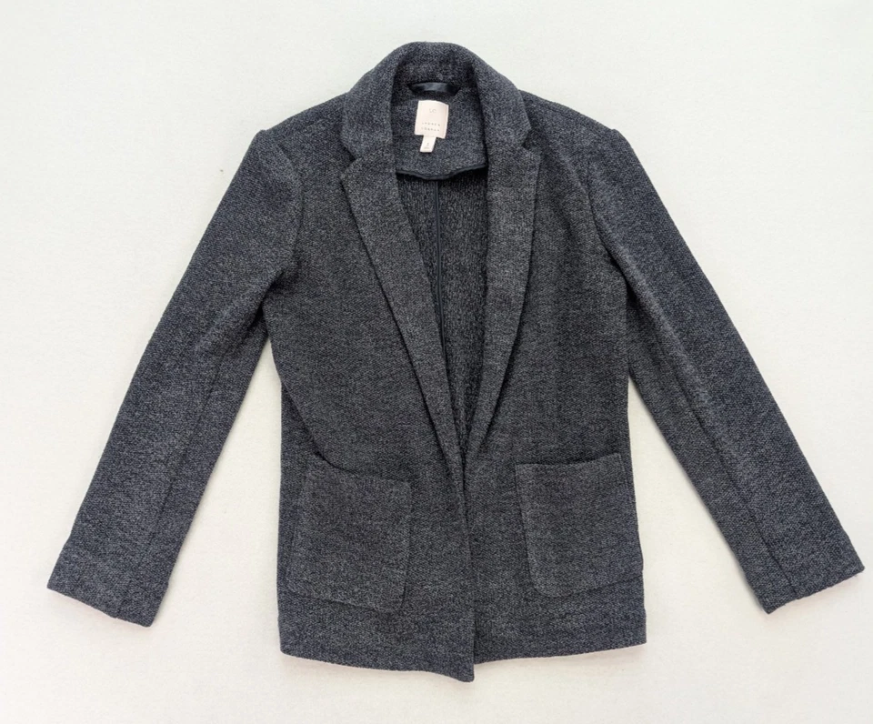 Chaqueta Blazer Para Mujer LC Lauren Conrad Talla S Azul Tejido Elástico Foto 2 de 4