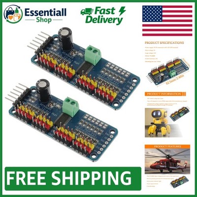 16 Channel PWM Servo Driver Board, 12 Bit IIC Module - Arduino & Raspberry Pi