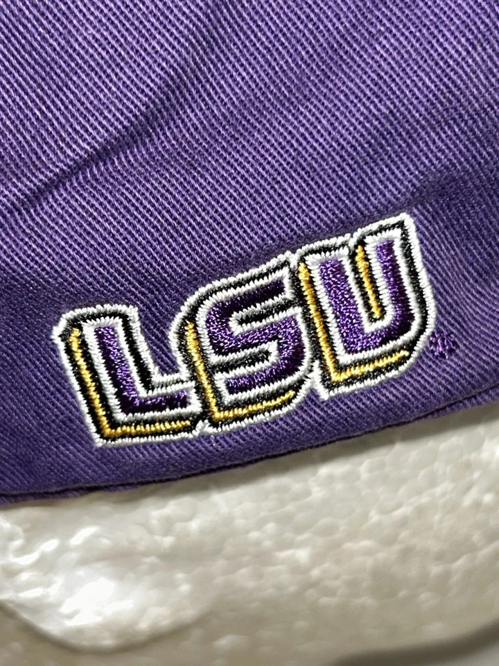TITLEIST LSU HAT CAP ADJUSTABLE STRAPBACK PURPLE - Image 3 of 4