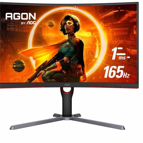 AOC AGON Curved Gaming Monitor 1ms 165Hz Curved Screen Black/Red Display - product listing photo