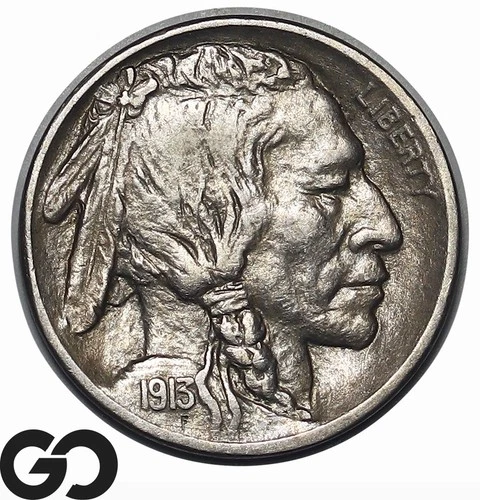 1913-S Buffalo Nickel Type 1 Choice AU+ Better Date