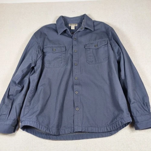 Duluth Trading Co Superior Fire Hose Lined Work Jacket Canvas Duck XL Shacket  - product listing photo