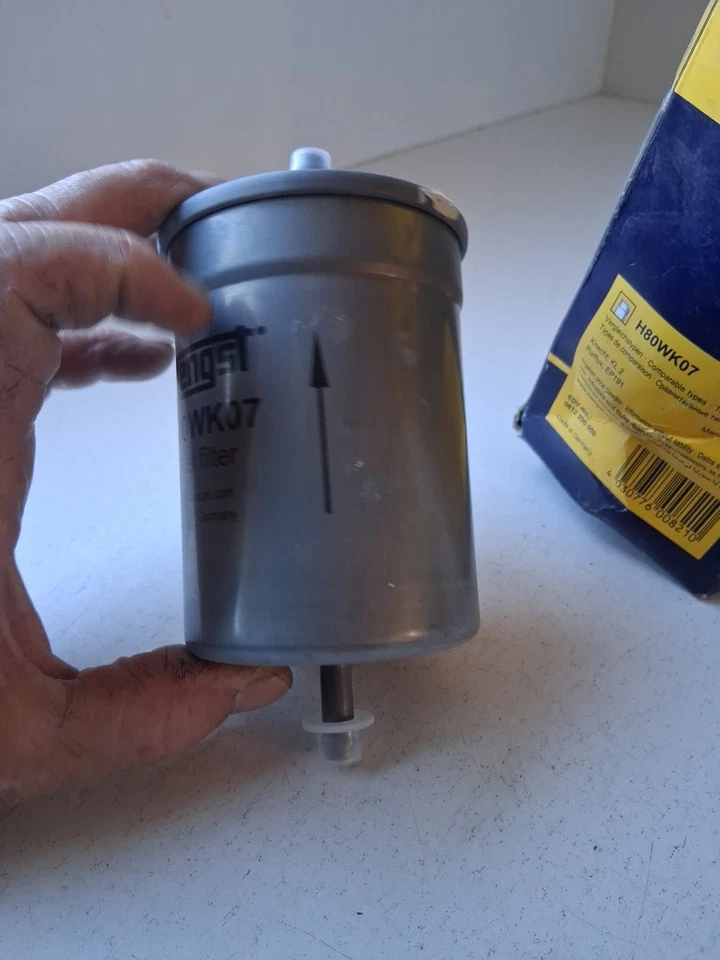 Filtro de combustible de gas Hengst H80WK07 para VW Volkswagen Passat Audi A6 EuroVan A4 Jetta Foto 4 de 4