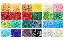 200 Pcs Mixed Color Glass Mosaic Tiles 0.5 Inch Robin Egg Blue