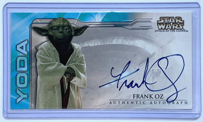 2002 Topps Star Wars Attack Of The Clone Widevision Frank Oz as Yoda Auto