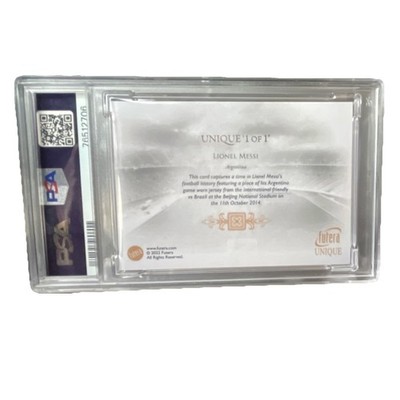 Futera Unique Lionel Messi 1 of 1 24kt Gold Framed PSA Argentina
