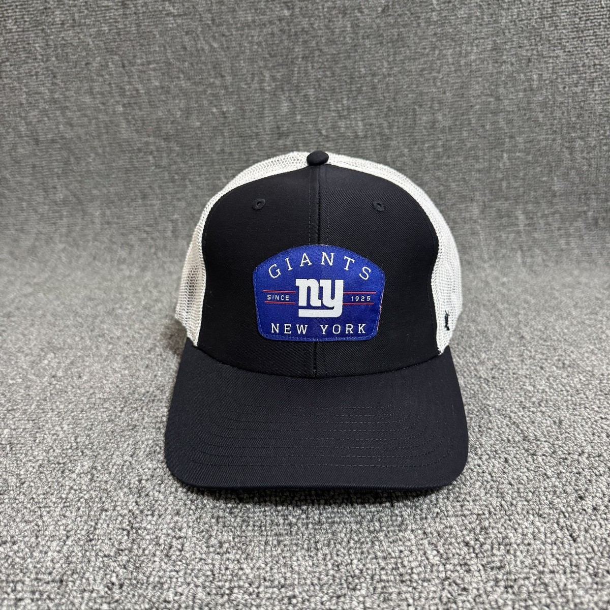'47 Brand New York Giants Trucker Snapback Black White OSFA NFL Mesh Back Hat