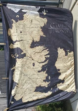 Game of Thrones Westeros Map Plush Fleece Gift Throw Blanket HBO Soft Cozy
