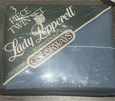 New Unopened Lady Pepperell Colorways 3 Piece Twin Set No Iron Percale Blue