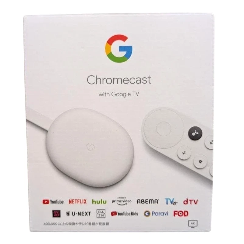 Chromecast with Google TV ホワイト Google Chromecast with Google TV White 2160p Google Assistant
