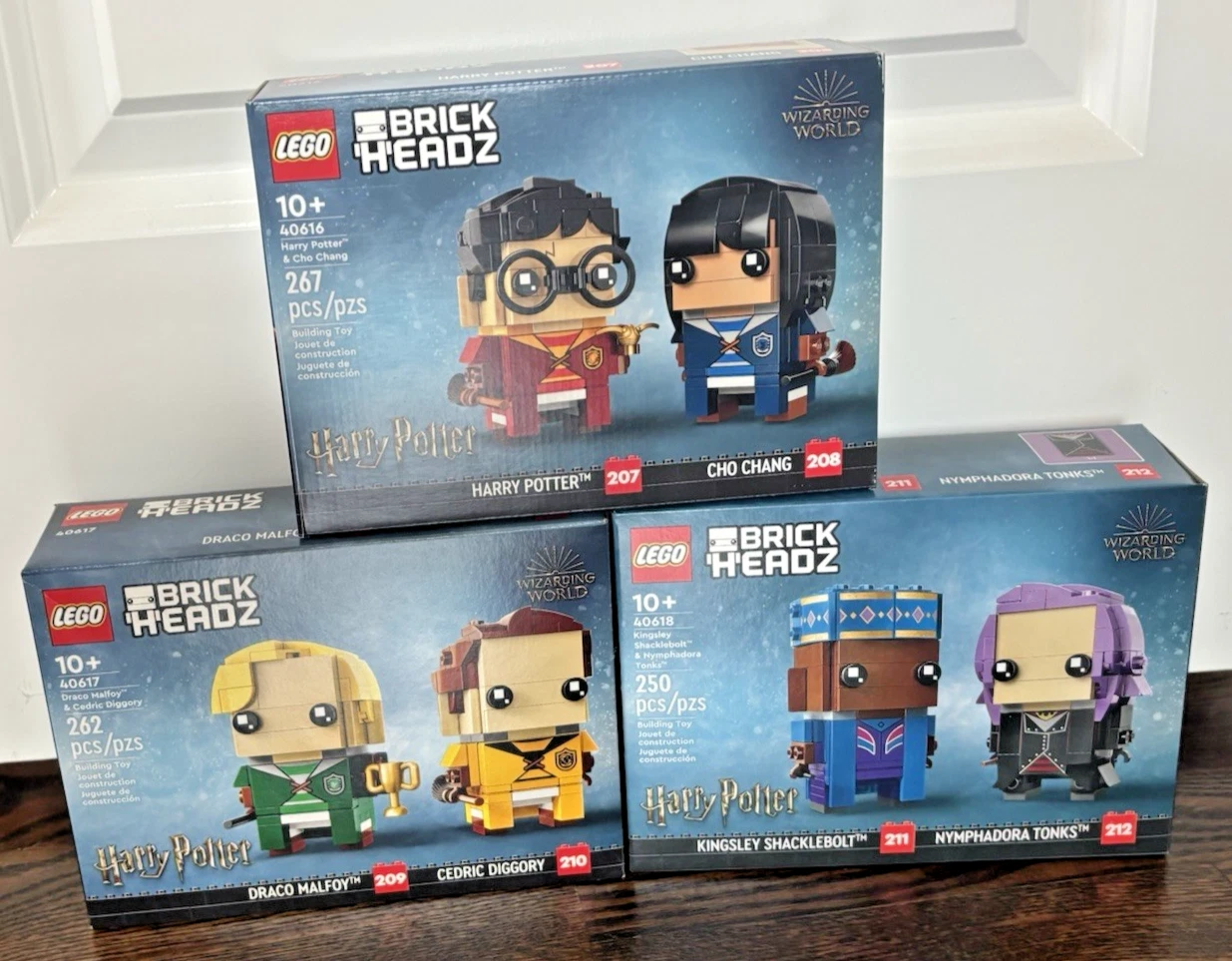 Lego Brickheadz Harry Potter 40616 40617 40618 Sets Lot of Three (3) Retired
