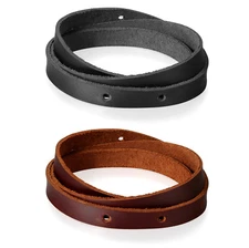 Men Retro Punk Multilayer Leather Wrap Cuff Bangle Bracelet Wristband Adjustable