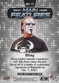 Sting 2022 Upper Deck AEW - Main Features #MF-11 - | eBay