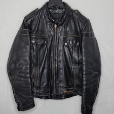 Harley Davidson Leather Jacket American Legend HD Biker Cafe Racer Mens 46 Tall