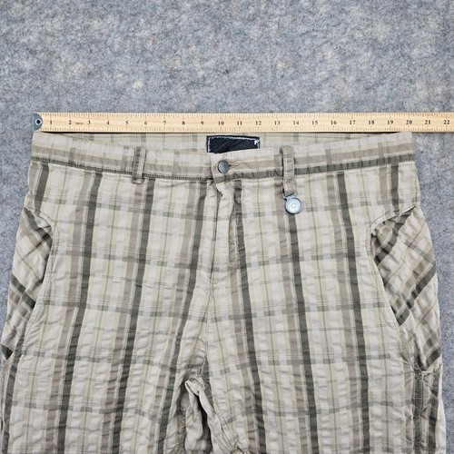 OAKLEY Mens 40x32 Checkered Beige Vintage Wide Pants Tech Utility Multi Pockets - Picture 16 of 19