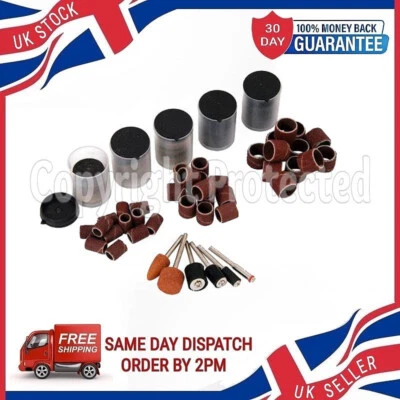 BB 206PC ROTARY TOOL KIT SANDING DRUM BANDS SLEEVE GRIT MANDREL DREMEL ACCESSORIES