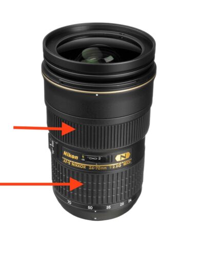 Lengtegraad pindas ervaring Lens Zoom + Focus Rubber Rings (2 PCS) for Nikon AF-S 24-70mm f/2.8 G ED  Lens | eBay