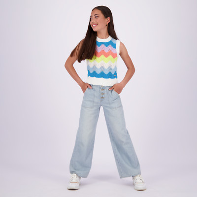 Vingino Girls Stricktop Top Millie real white NEU Gr. 140 / 10 Y