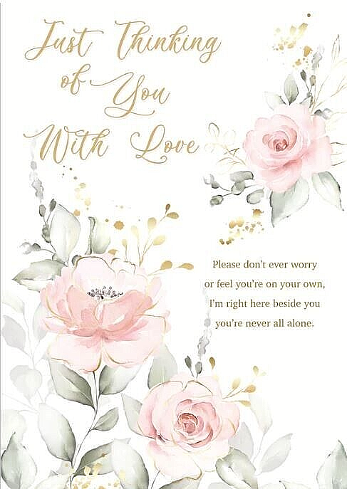 Just Thinking Of You Sympathy Card Bereavement Condolence Cherry Orchard