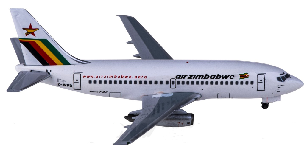 1:400 AeroClassics Air Zimbabwe BOEING 737-200 Passenger Airplane