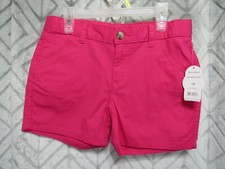 New Wonder Nation Shorts Size 12 Girls Pink Chino Adjustable Waist Casual