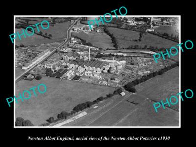 OLD LARGE HISTORIC PHOTO OF NEWTON ABBOT ENGLAND VIEW OF THE POTTERY c1930