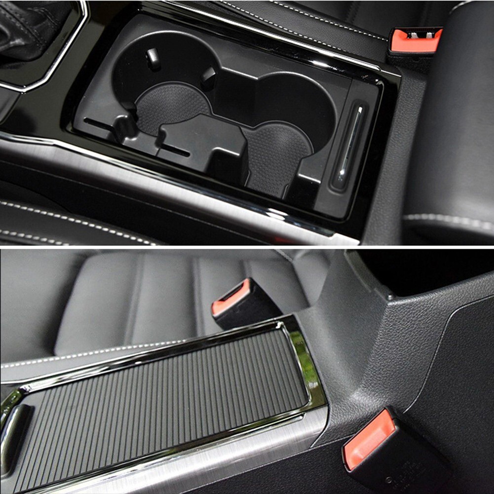 Protège-Accoudoir Console Centrale Voiture – Cuir Synthétique Noir 32x17 Cm Avec Boîte à Mouchoirs Intégrée, Universel