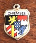Vintage Chiemsee 800 Silver Travel Shield Enamel Bracelet Charm — photo 3