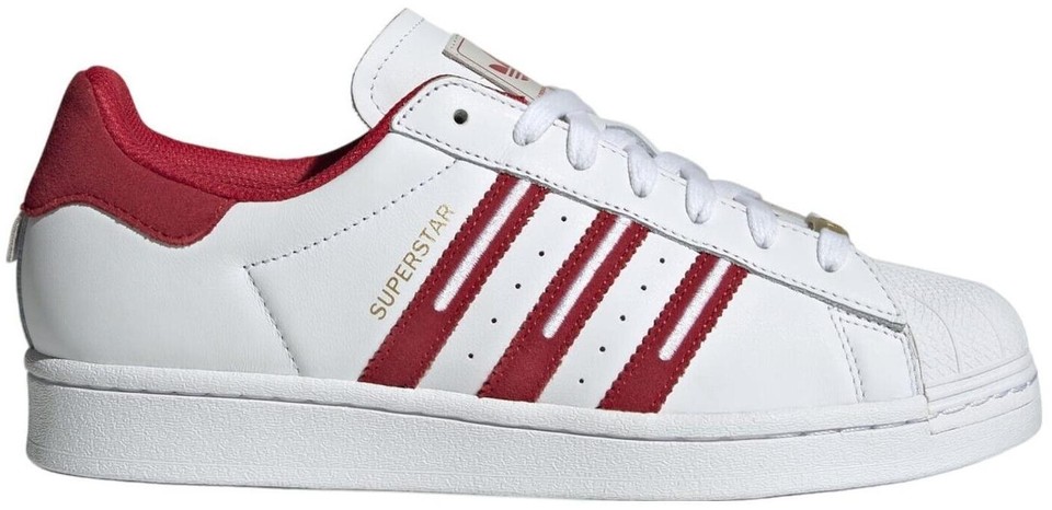 adidas Superstar Embroidered Red Stripes for Sale | Authenticity Guaranteed  | eBay