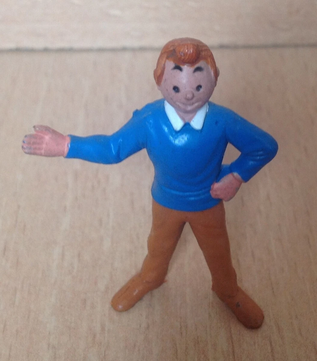 FIGURINE PVC BELVISON ESSO TINTIN KUIFJE HERGE 1973 : TINTIN SALUANT AVEC BRAS