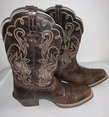 Bottes Cow-boy Ariat Femme – Marron, Bout Pointu – Taille 6,5 B – Western