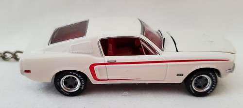 Keychain 1968 Ford Mustang GT White with Red Pony '68 Rare Key Chain - Picture 7 of 14