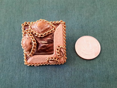 INTERESTING JUTE, CHAIN AND STONE CLIP-ON EARRINGS*EARTH TONES - Afbeelding 4 van 4