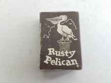 Rusty Pelican Empty Matchbox Seafood Palm Desert California Vintage