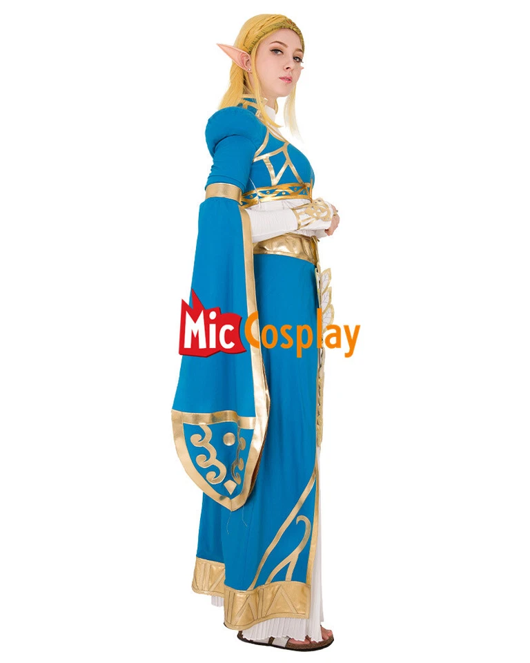 Exclusivo Vestido Largo Azul Princesa Mujer Disfraz Juegos con disfraces Foto 3 de 4