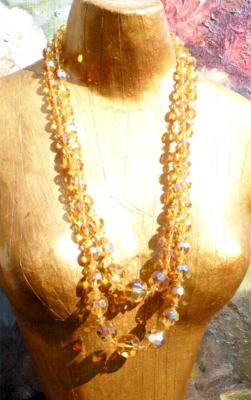 Collier Vintage Deux Rangs - Rétro - Bon état