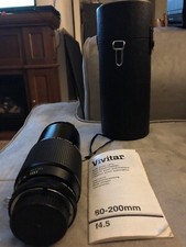Vivitar 80-200 1:4.5 Auto Zoom Lens Complete With Case And Manual