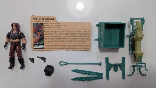 RARE Vintage G.I. Joe - Zartan & Chameleon Swamp Skier with File Card