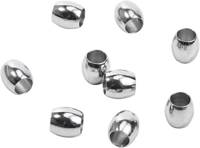 100pcs 6mm Barrel Beads Große Loch Abstandperlen Erwachsene Perlen Edelstahl Spa