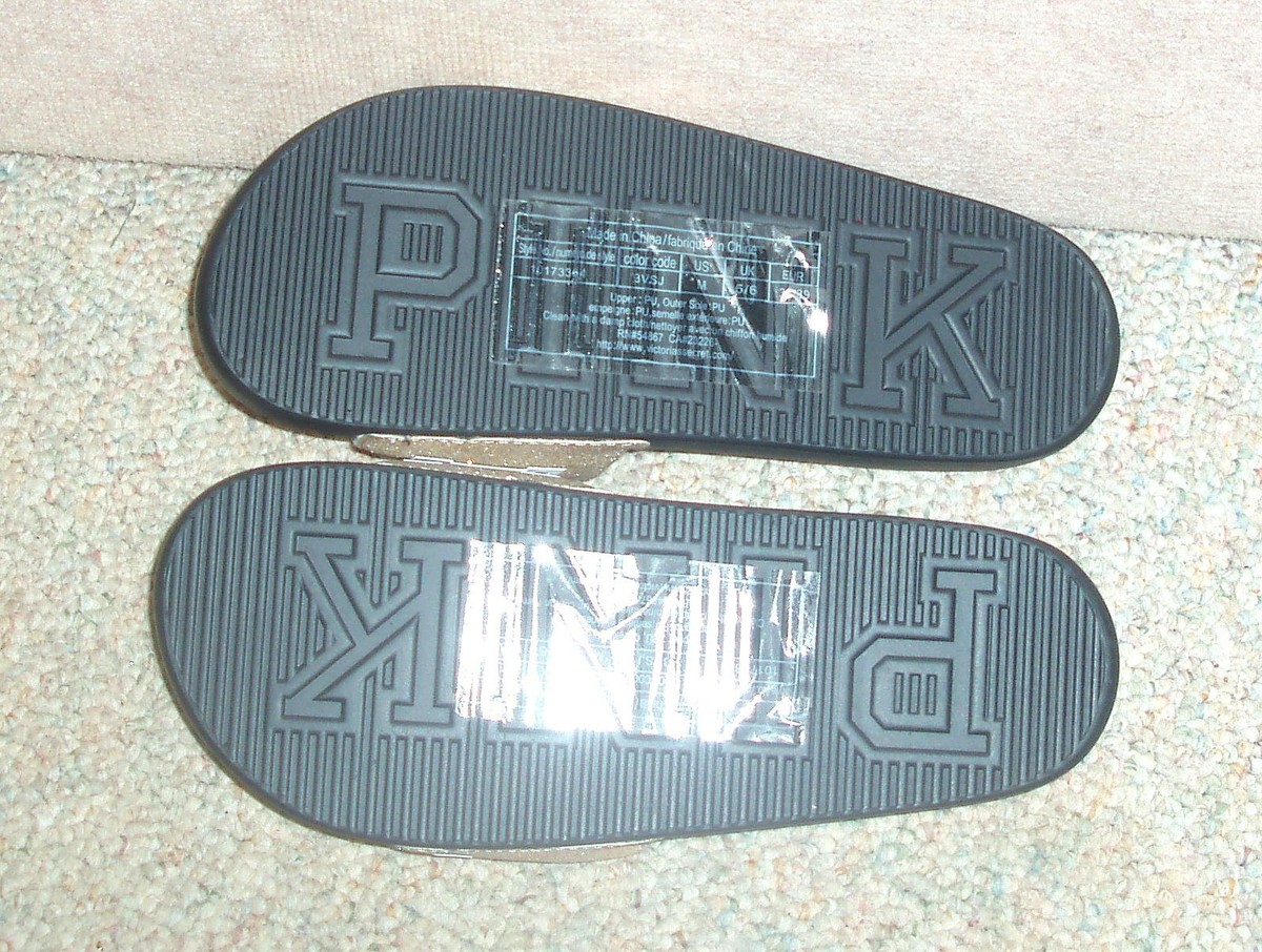 グロス各種 Women's sparkly gold VICTORIA'S SECRET slides sandals / shoes