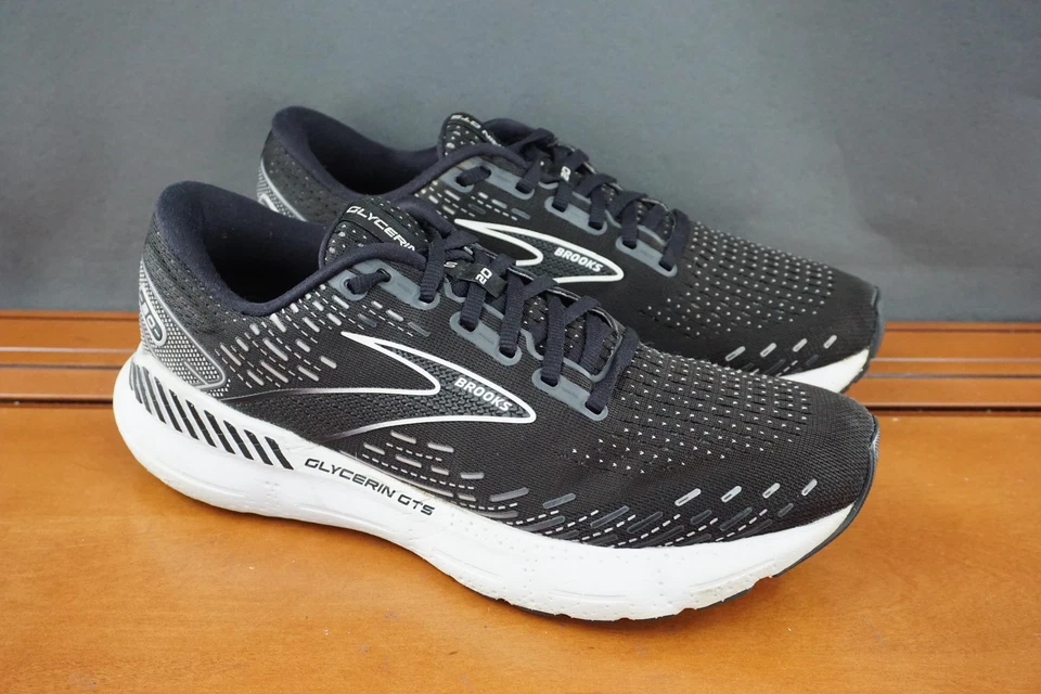 Brooks Glycerin GTS 20 Shoes Womens 10.5 US Black White Running Sneakers - Image 3 of 4
