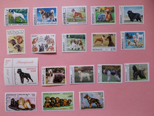 timbres monaco n9 lot de 18 timbres chiens neuf divers année divers