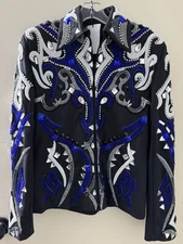 Gorgeous Black Based Western Pleasure Jacket - Size Large