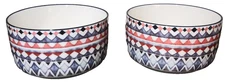 Signature Housewares Colorful Bowls 5X3 Inch Soup Cereal Decorative Set Of Two