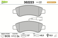 Bremsbelagsatz Scheibenbremse Essential Valeo 302223 FüR Opel Movano U9 Fiat Bus