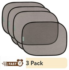 3 pack Static Cling Car Window Shades,UPF50 Sun Protection,2 Pack,Black L1203A