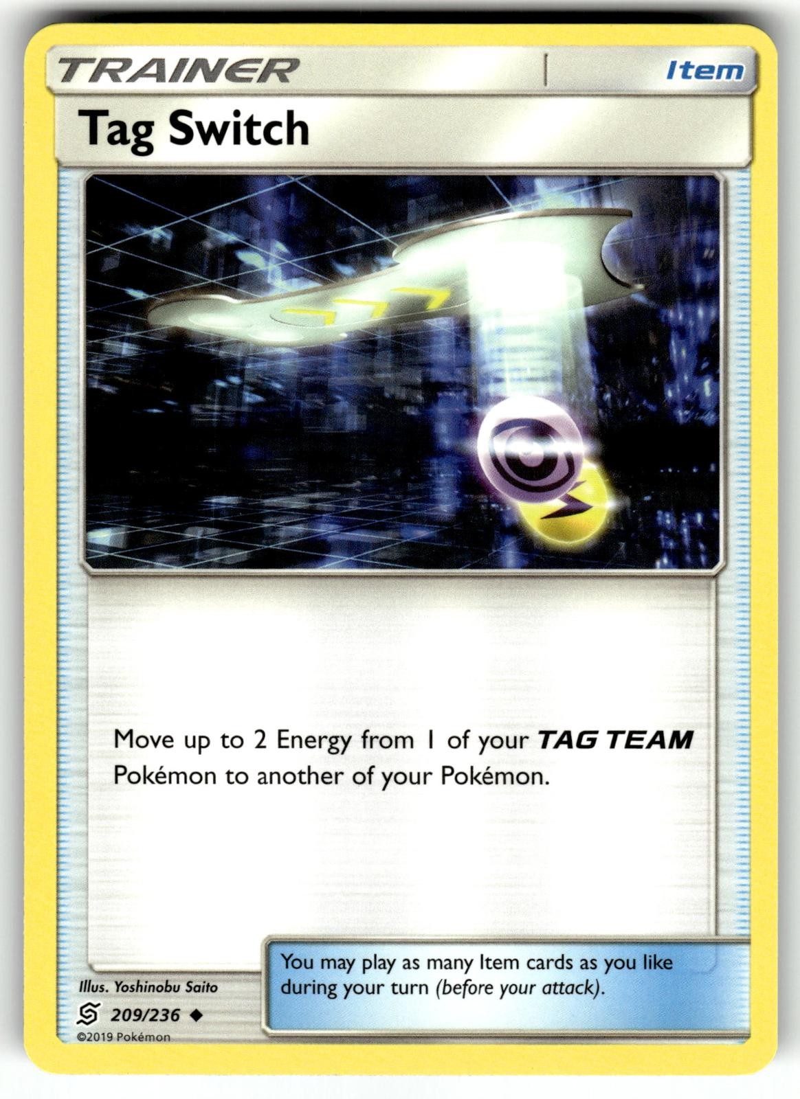 Tag Switch 209/236 Uncommon Unified Minds Pokemon Lightly Played
