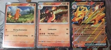 Charizard ex SVP 161 Charmander 004/165 Charmeleon 005/165 Black Star Pokemon 