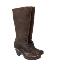 Boc Born Concepts Women’s  Brown Leather Tall High Boots Back zipper SZ 7.5