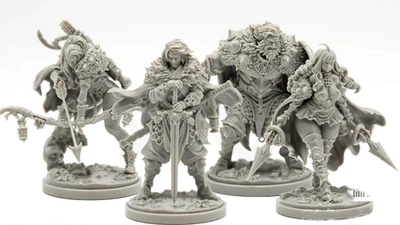 █ NEW Arrival! Set of 4PCS Soldiers Kingdom Death 30mm(Base) Unbuild WH566